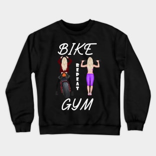 Bike, Gym, Repeat Crewneck Sweatshirt